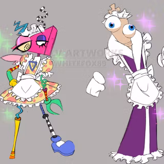 this is zooble and kinger with themed dresses