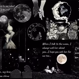 Moon and stars  College Desktop  