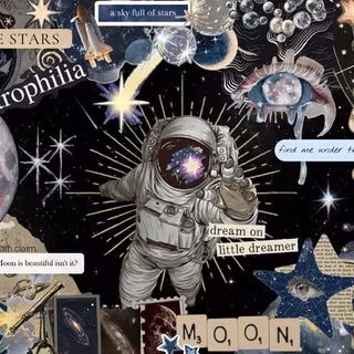 Moon and stars  College Desktop  