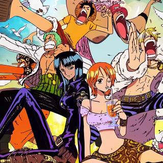 Luffy and Nami Robin Zoro Sanji  one piece wallpaper