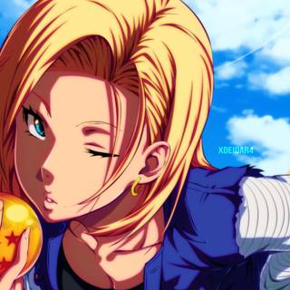 Android 18: from dragon ball z from the wrld of the Future movie 