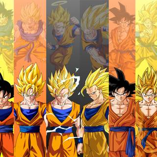 Goku super Saiyan 3 and Goku super Saiyan 2 and Goku super Saiyan  Goku kid Goku wallpaper