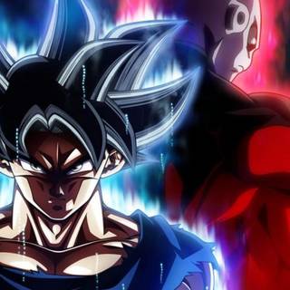 Goku  autonomous UItra instinct   sign vs Jiren from the tournament of power final battle Dragon ball super wallpaper