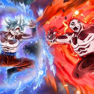 Goku  autonomous UItra instinct mastered vs Jiren full power dragon ball super tournament of power  wallpaper