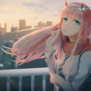 Darling in the Franxx wallpaper: Hiro and Zero two wallpaper HD 4k Anime 