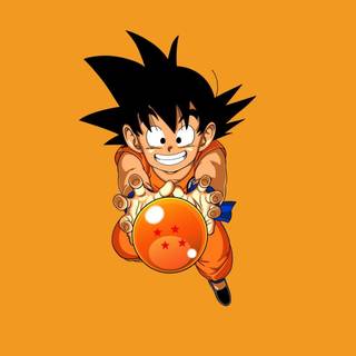kid Goku with a dragon ball  OG