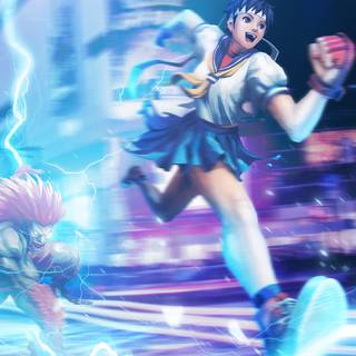 street Fighter Sakura wallpaper