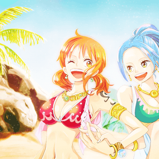 Nami and Vivi one piece wallpaper