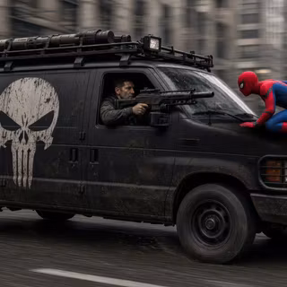 Spider Man And Punisher High Speed Showdown