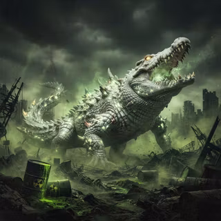 Nuclear Radioactive White Crocodile