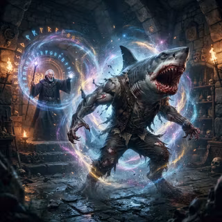 Great White Shark Spell on Intruder