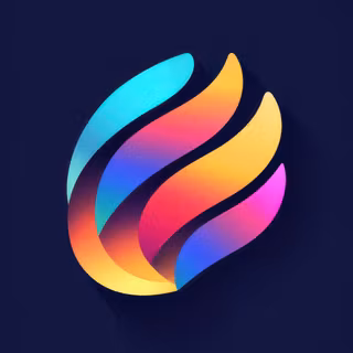 Abstract Gradient Colorful Flame