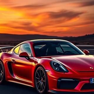 red porsche cayman