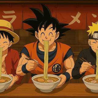 Naruto eating ramen 