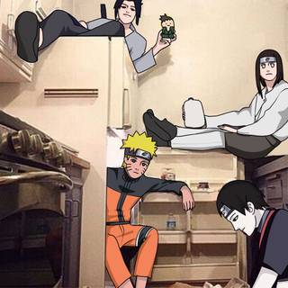 Naruto chillin in the fridge Description