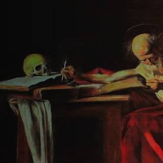 Falsario di Caravaggio,Saint Jerome