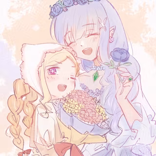 Emilia and Beaco Re:Zero HD Wallpaper