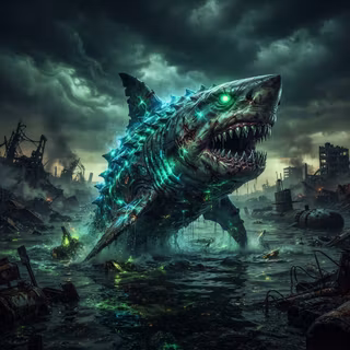 Nuclear Radioactive Great White Shark