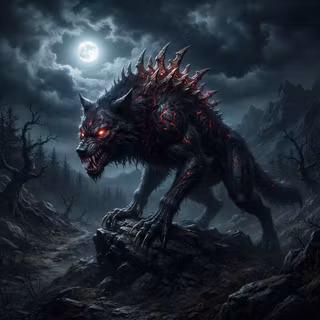 Demonic Black Wolf