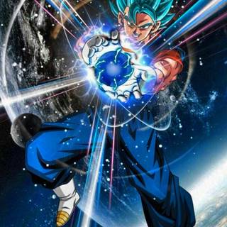Vegito super Saiyan god super Saiyan blue wallpaper 