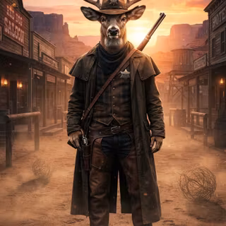 Cowboy Sheriff Deer