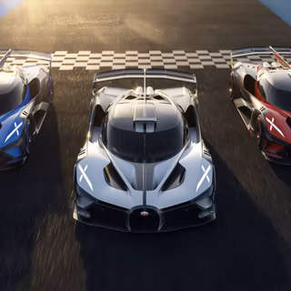Bugatti Bolide Supercar Trio