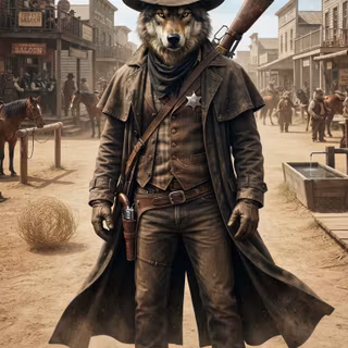 Cowboy Sheriff Wolf