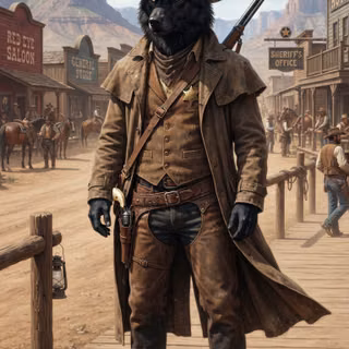 Cowboy Sheriff Black Wolf
