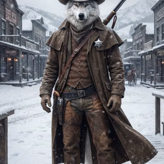Cowboy Sheriff Arctic Wolf