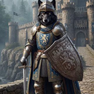 Sir Knight Black Wolf
