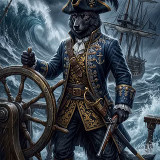 Pirate Captain Black Wolf