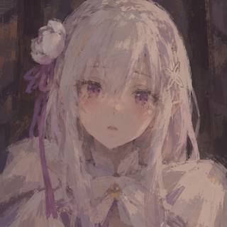 Emilia Re:Zero Castle Full HD Phone Wallpaper