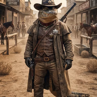 Cowboy Sheriff Alligator