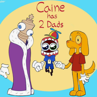 :D caine got 2 dadz :3