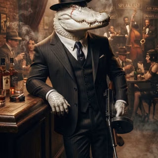American Gangster White Alligator