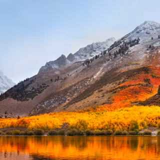 Macos high sierra mountains stock landscape foggy autumn