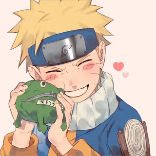 Naruto loves the money in his adorable frog pouch.