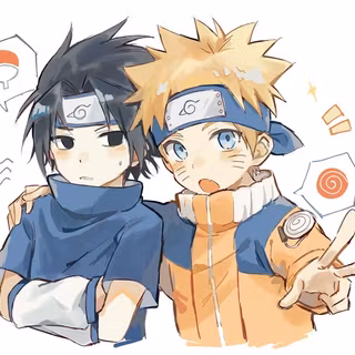 Naruto, and Sasuke, 