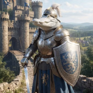 Sir Knight White Alligator