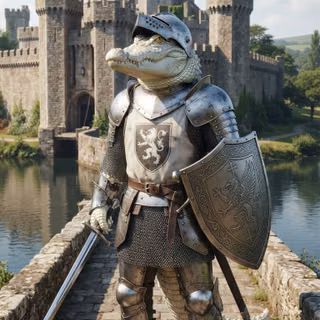 Sir Knight White Crocodile