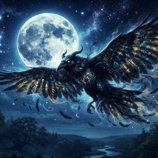 Ancient Halloween Crow