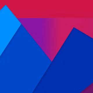 Blue Pink Material Mountains Abstract