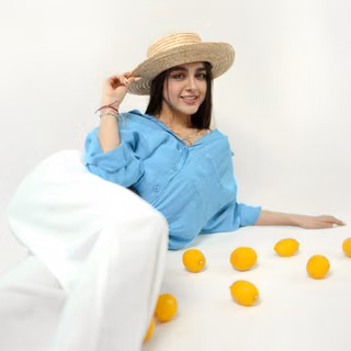 Girl In Hat Smiling