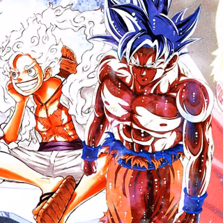 Goku autonomous Uitra instinct  mastered  and Luffy gear 5 Big and Naruto) the big three wallpaper one piece dragon ball Naruto wallpaper 4k HD 