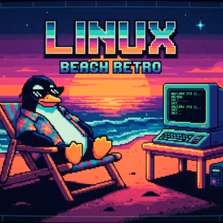 Linux retro beach