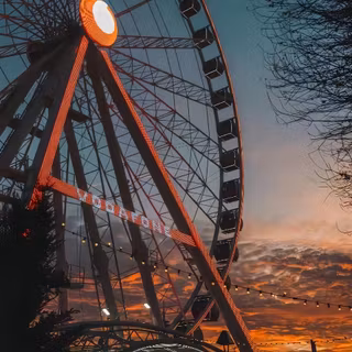 amusement park, ferris wheel, play, park