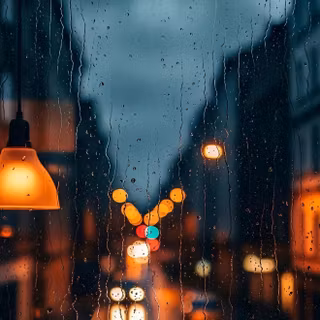 city, rain