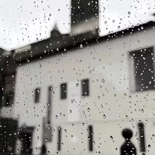 rain, house, village
