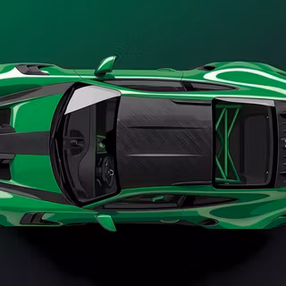 Top-Down Porsche 911 GT3 RS Supercar Illustration - A detailed overhead top-down digital render of a high-performance Porsche 911 GT3 RS featuring signature exposed carbon fiber bonnet stripes, carbon roof, visible interior roll cage, and large rear wing GT spoiler.