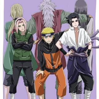 Team 7 with their different senseis